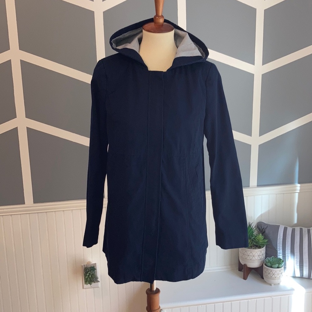 GAP zipper & hooded casual Navy coat